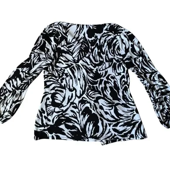 Alfani Black & White Blouse - Picture 2 of 3